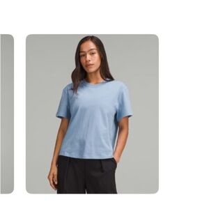 Lululemon Blue Women's Top (baby blue, size 14)
